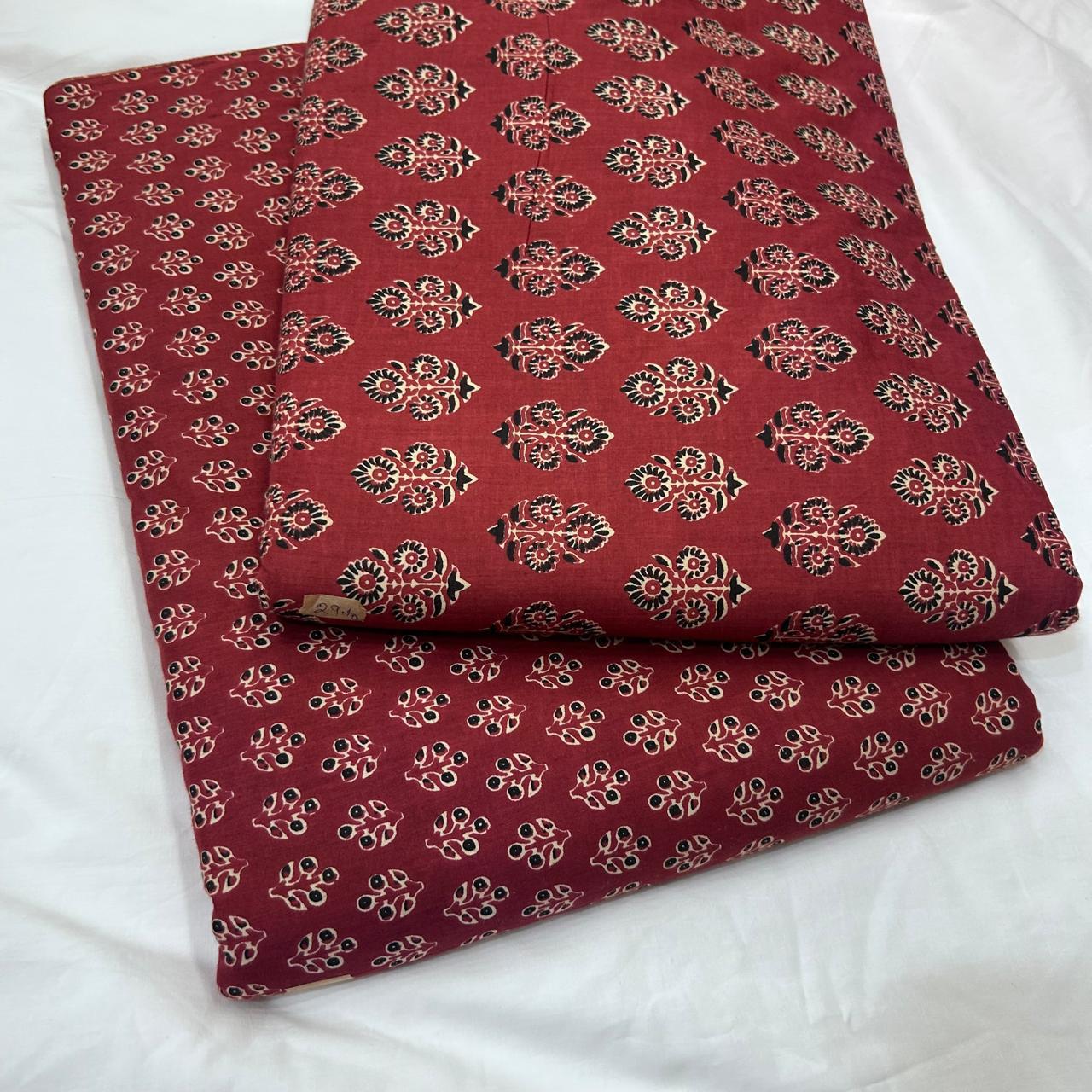 Taj Cotton Top And Bottom With Mulmul Cotton Dupatta (2.50 Meter).
