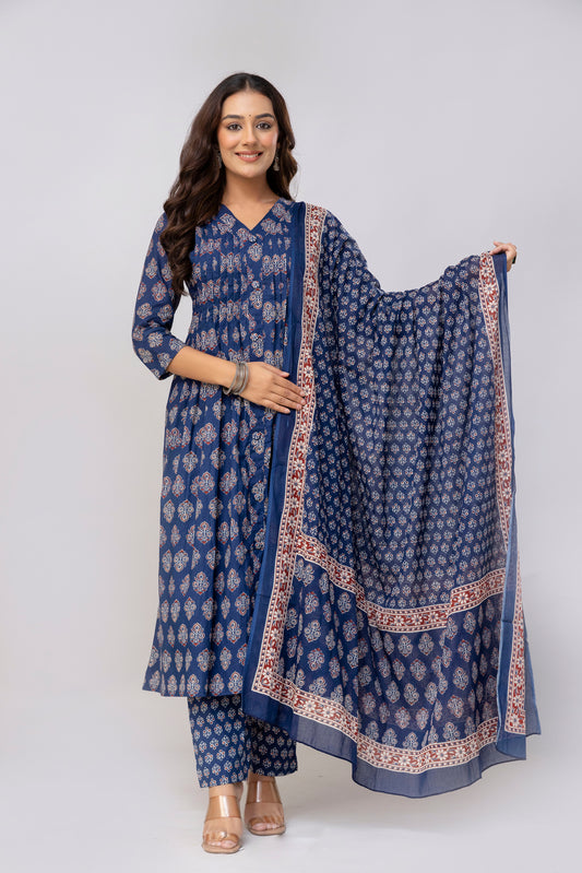 Blue Kurti Set 