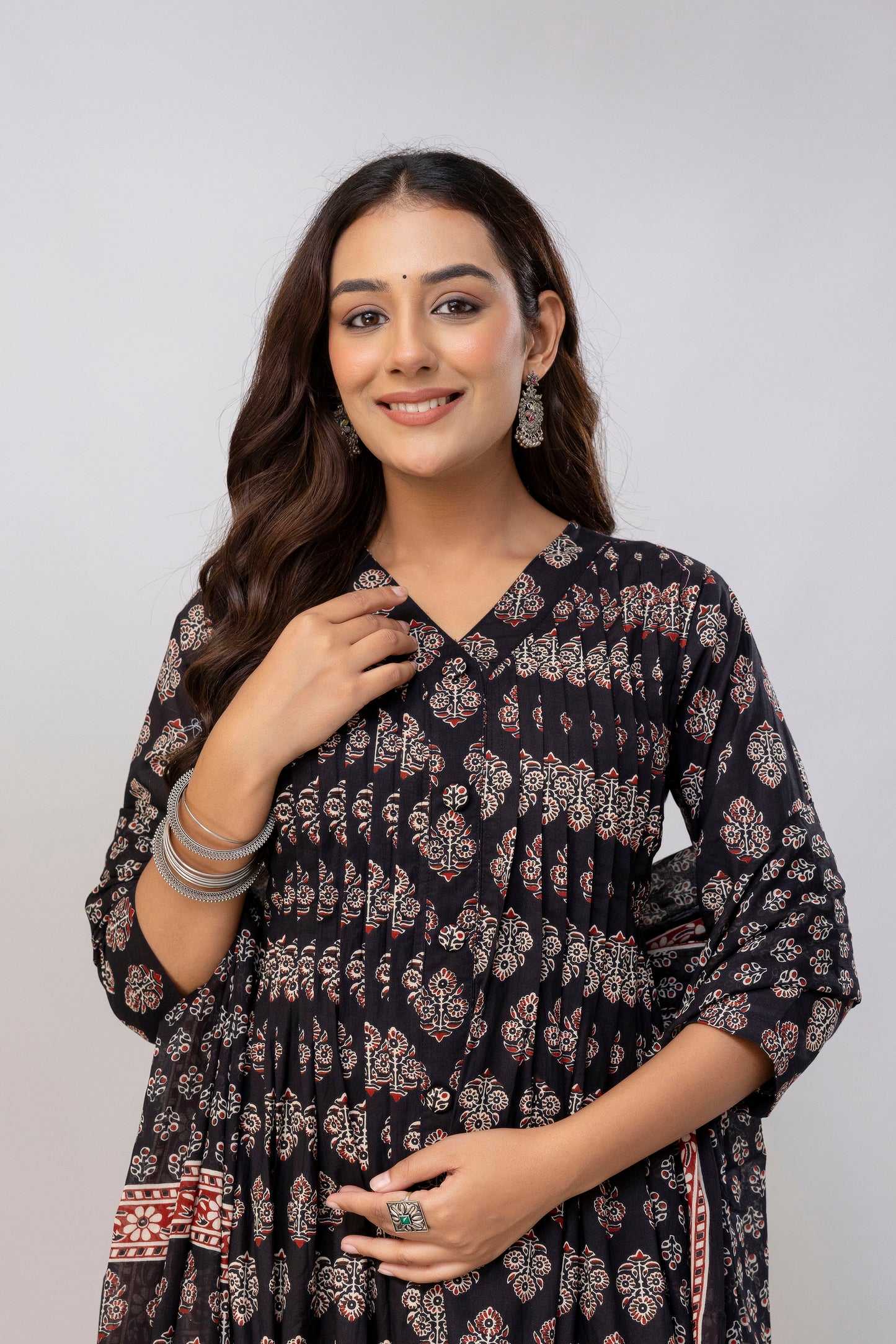 Black Kurti Set  | Premium Printed Kurti Set For Women