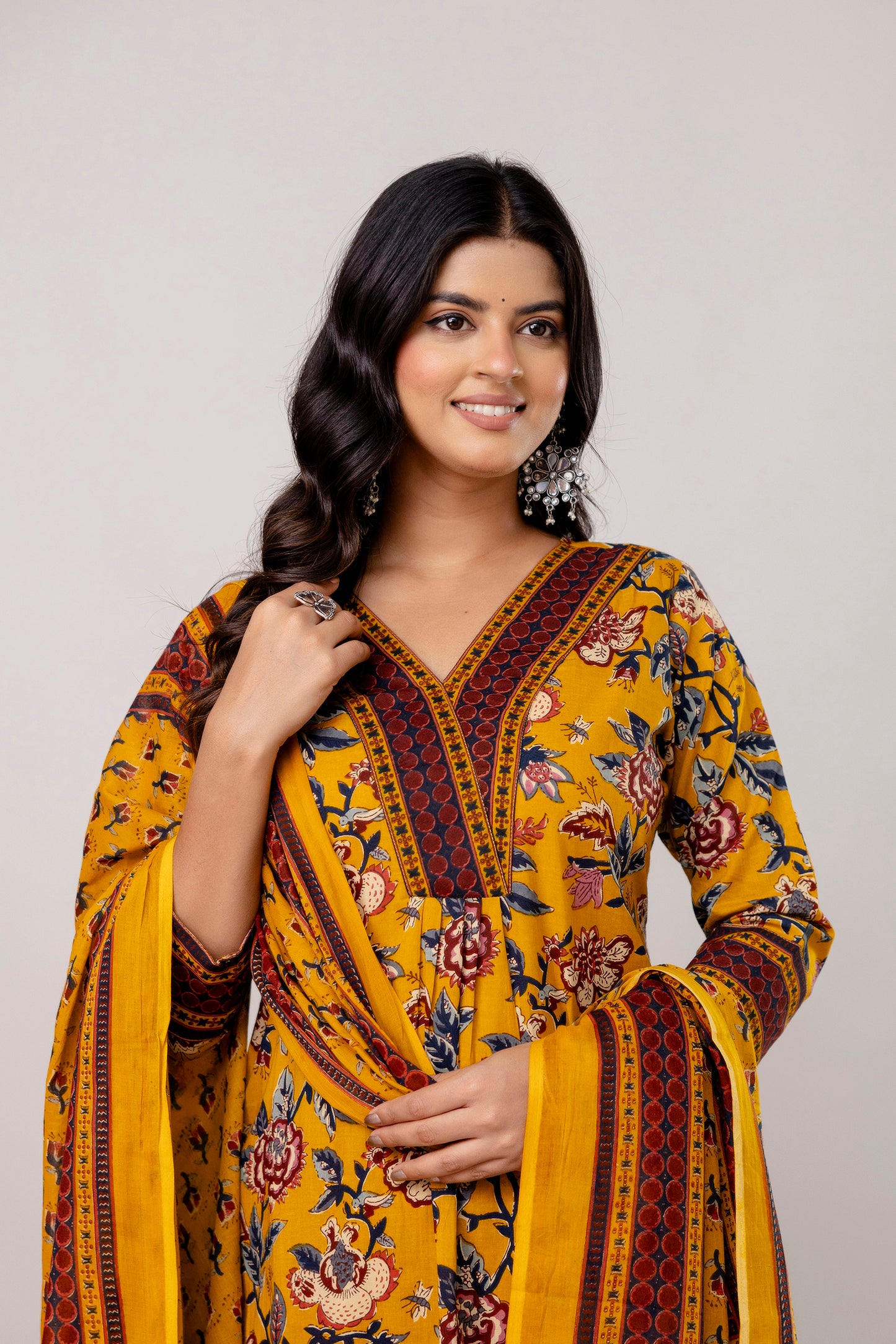 Yellow kurti set for women for haldi